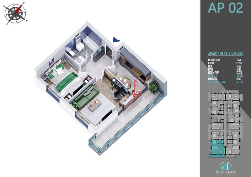 Titan, new, bloc 2024, 3 camere decomandat, terasa, parcare.